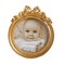 Kangce Picture Frames 3.5x3.5 Vintage Picture Frames Round Picture Frames Small Gold Picture Frames Wallet Size Picture Frames Ornate Picture Frames Antique Wall Decor with Embossed Beaded